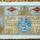 Escocia 20 pounds sterling -Bank Of Scotland 1960 (222x132mm)  uniface