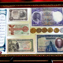 1 pta. 1951 Quijote- 1 pta. 1937 - 5 ptas. 1945 Capitulaciones - 25 ptas. 1928 Calderón - 100 ptas. 1931 Gran Capitán - pesetas metal  