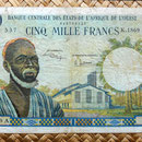 Costa de Marfil 5000 francos 1966-77 anverso