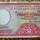 Escocia 20 pounds sterling -Commercial Bank of Scotland Limited 1959 (176x100mm) anverso