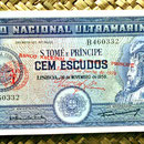 Santo Tomé y Príncipe 50 escudos 1958 resello nuevo Banco Nacional de Santo Tomé 1976 anverso