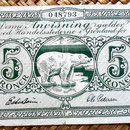 Groenlandia 5 kronen 1953 anverso
