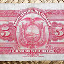 Ecuador 5 sucres 1949 reverso