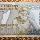 Madagascar 5000 ariary 1988 anverso