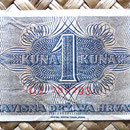 Croacia 1 kuna 1942 (80x42mm) reverso