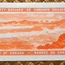 Canadá 50 dólares 1961 reverso
