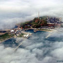 Helgoland von Seenebel umgeben