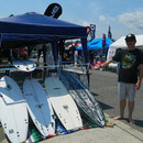 原田正規プロが代表を勤める　rase　surfboard　ブース