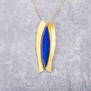 Collier 585/- Gelbgold, Lapislazuli