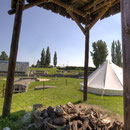 Carnuntum Petronell: Nachempfundenes Römerlager beim Amphitheater in Bad Deutsch Altenburg