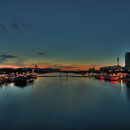 Die "Alte Donau" zur "blauen Stunde"