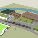 Maquette de la base vue du sud