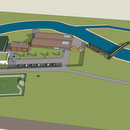 Projet de passerelle en bois reliant le parking des quatre moulins et la base nautique par l'île de la trêve.