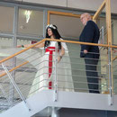 Rainer Hannig und seine Frau Daniela Rutica im Roemer-und Pelizaeus Museum