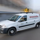 Am Schluss ab in den Lieferwagen..............