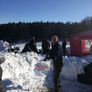 viel Schnee, schaufeln macht warm