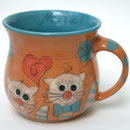 Katzentasse "Miau"  Artikel - Nr. 1308  ( ca. H 9 X ∅ 9 cm, 220 ml) / 15,- €