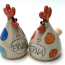 Salz/ Pfeffer Hühnchenpaar "Erwin und Erna" Artikel-Nr. 2135 / 35 €