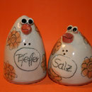Salz/ Pfeffer Vogelpaar Artikel - Nr. 2149 /  24 € - Korkenverschluß