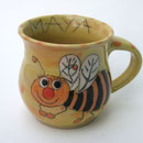 Kindertasse Mini "Kleine Biene" / Artikel - Nr. 5030 /  15,- € plus Name = + 3 €  ( H 7 cm ∅ 7,5 cm, 170 ml)