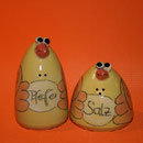 Salz/ Pfeffer Vogelpaar Artikel - Nr. 2148 /  24 € - Korkenverschluß
