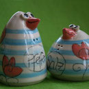 Salz/ Pfeffer Vogelpaar Artikel - Nr. 2007 /  24 € - Korkenverschluß