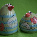 Salz/ Pfeffer Vogelpaar Artikel - Nr. 2012 / 24 € - Korkenverschluß
