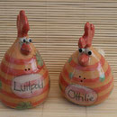 "Luitpold und Ottilie"  -  Hühnchenpaar Artikel-Nr. 2123 /35 €