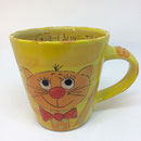 Kindertasse Katzenmotiv Gelb Maxi Artikel - Nr. 5035 (H 8  ∅ 9 cm, 220 ml ) /15,- €
