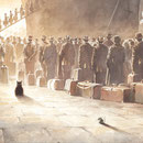 Feline guards at the harbour
