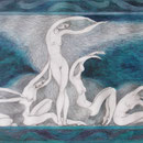 Wellen, 45 x 80 cm, Aquarell + Bleistift