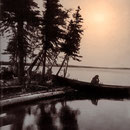 Île Anticosti, 1901, lac Plantin. Situé à environ douze milles de la Baie Ellis et au moins 50 pieds au-dessus de celle-ci.