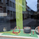 Schaufenster Ecke mit Korallen