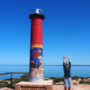 Der kleinste Leuchtturm in Australien :-) - oder ist Sibi plötzlich so gross?