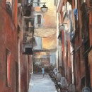 Danielle CANTELOU               « rue de Rome »         huile. 25 P. 