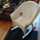 Belle chaise bercante en rotin pour enfant  no. 668