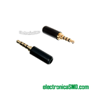 cuerpo metalico  4 polos 3.5mm