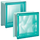 Bild: Design Pegasus Q19 Glasbaustein Glasstein Glass Blocks Glasbausteine-Center Glasbausteine-Center.de Glassteine Glasbausteine Clearview Vollsicht Wave Wolke Turchese Türkis Turquoise    Staklo Blokovi. Briques Blocs de verre Bloques de vidrio  Blocos