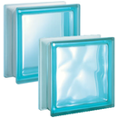 Bild: Design Pegasus Q19 Glasbaustein Glasstein Glass Blocks Glasbausteine-Center Glasbausteine-Center.de Glassteine Glasbausteine Clearview Vollsicht Wave Wolke Aquamarin Aquamarine Acquamarina  Briques Blocs de verre Bloques de vidrio  Blocos de vidro G