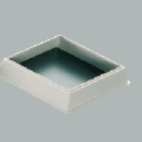 Kassette - Plastikform 140x140 für Gußeisen-Lüftungsgitter 14x14 cm und Kunststoff-Lüftungsgitter 13,7x 13,7 cm. Tile Element Glass Blocks Pavers Entretoises Élément qui permet Briques de verre paves Guías Elemento que permite Glasstahlbeton Betongläser G