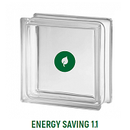 Seves Energy Saving u-Wert 1,1 W/m²K 24x24x8 240x240x80 Clearview Vollsicht Deutschland Schweiz Österreich Glasbaustein Glasstein Glasbausteine Glassteine vitrablok Glasbaustein-Wände Wärmedämmung Wärmeschutz Isolierverglasung Thermoblock Thermoisolierung