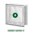Seves Energy Saving ES u-Wert 1,1 W/m²K 2424/8 Wave Wolke Sahara 1S 24x24x8 240x240x80 Glass Blocks thermal heat insulation heat protection Italia Mattone di vetro risparmio energetico thermesch Isolatioun protezione termica