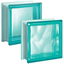 Bild: Design Pegasus Q19 Glasbaustein Glasstein Glass Blocks Glasbausteine-Center Glasbausteine-Center.de Glassteine Glasbausteine Clearview Vollsicht Wave Wolke Turchese Türkis Turquoise blociau gwydr bloic ghloine זכוכית בלוקים Blokki tal-ħġieġ Glasbaks