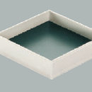 Kassette - Plastikform 195x195 für Kunststoff-Lüftugnsgitter 19,5x19,5 cm. Tile Element Glass Blocks Pavers Entretoises Élément qui permet Briques de verre paves Guías Elemento que permite Glasstahlbeton Glasdecken Glasbausteine België Österreich Luxembur