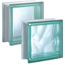 Bild: Design Pegasus Q19 Glasbaustein Glasstein Glass Blocks Glasbausteine-Center Glasbausteine-Center.de Glassteine Glasbausteine Clearview Vollsicht Wave Wolke Green Grün Verde  Briques Blocs de verre Bloques de vidrio  Blocos de vidro Glasblokke glass 