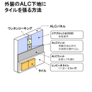 外装ALC下地にタイル張り