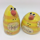 Salz/ Pfeffer Vogelpaar Artikel - Nr. 2025 /  24 € - Korkenverschluß