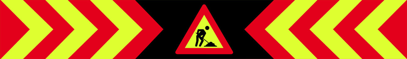 coole fluoreszierende NEON Wandbordüren für Kinder - Baustelle