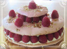 gâteau macaron framboise et crème mousseline 