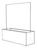 Windschutz-Modul Casablanca mit integriertem Blumenkasten oder mit einer Sitzbank
